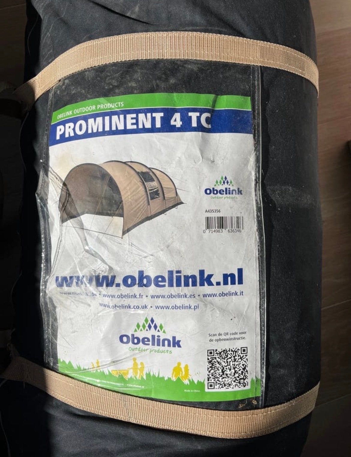 Obelink Prominent 4 TC tunneltent - zo goed als nieuw, Caravans en Kamperen, Tenten, Ophalen, Zo goed als nieuw, Tot en met 4