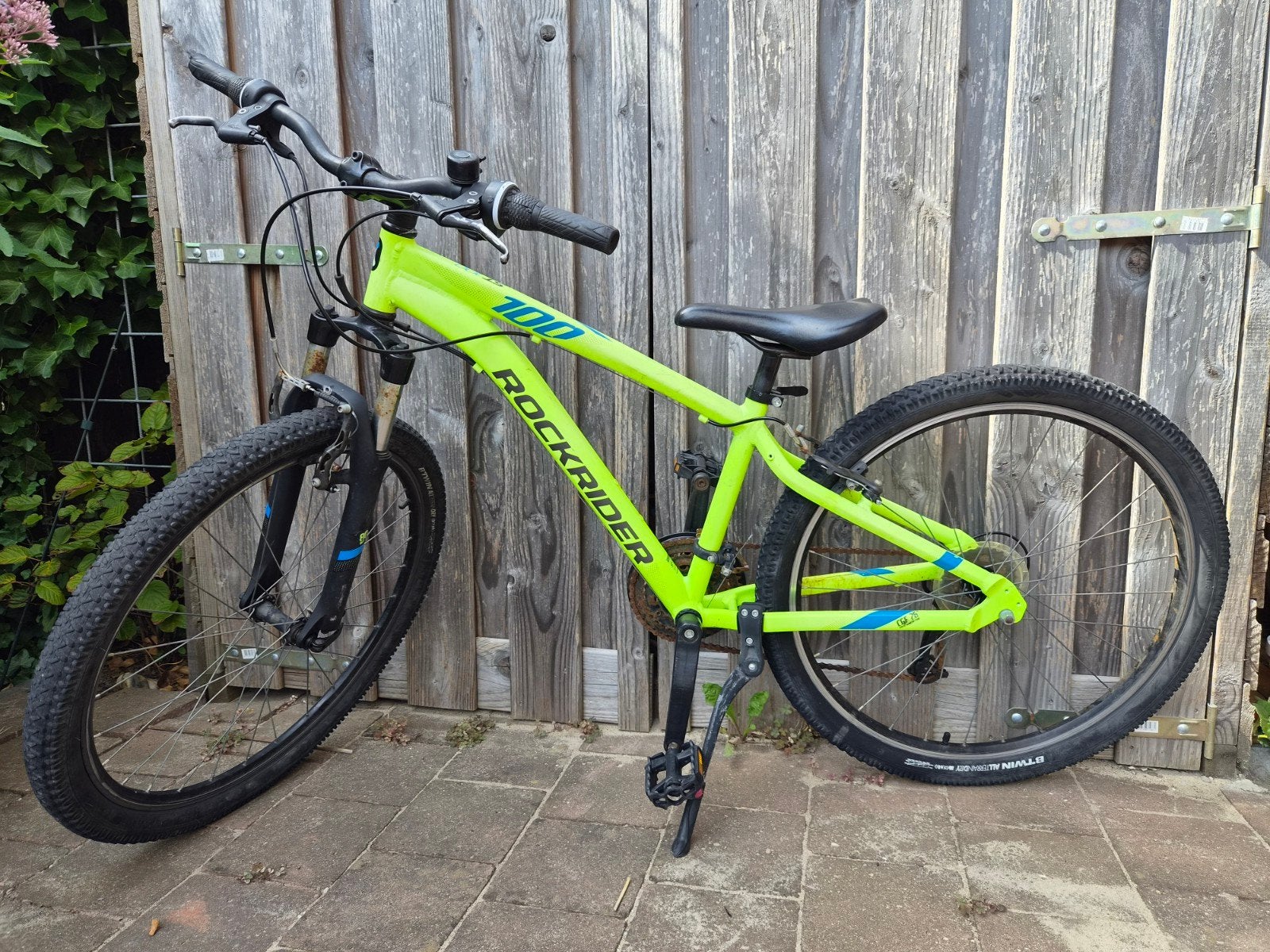 Rockrider 26 inch ST100 Mountainbike - Neon Groen, Gebruikt, Hardtail, Velgrem, Ophalen