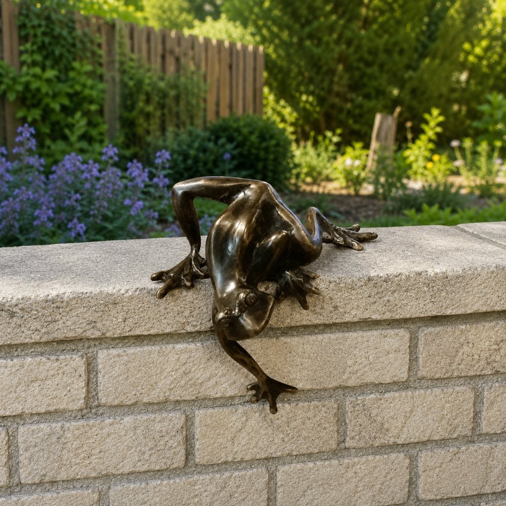 KLIMKIKKER / randhanger / brons, Dierenbeeld, Nieuw, Info@huisentuindecoratiemarie.nl, Huis en tuin decoratie marie