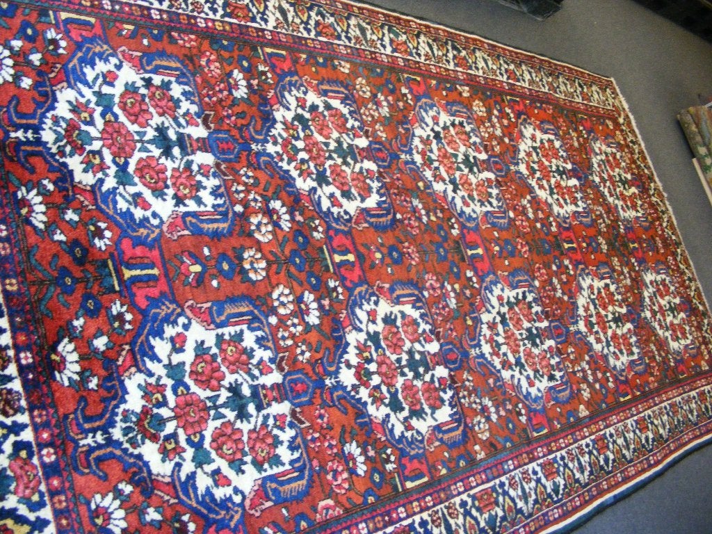 Handgeknoopt Perzisch Tapijt  Bakhtiar- iran Maat:1.80X3.55., Blauw, Verzenden, 150 tot 200 cm, 200 cm of meer