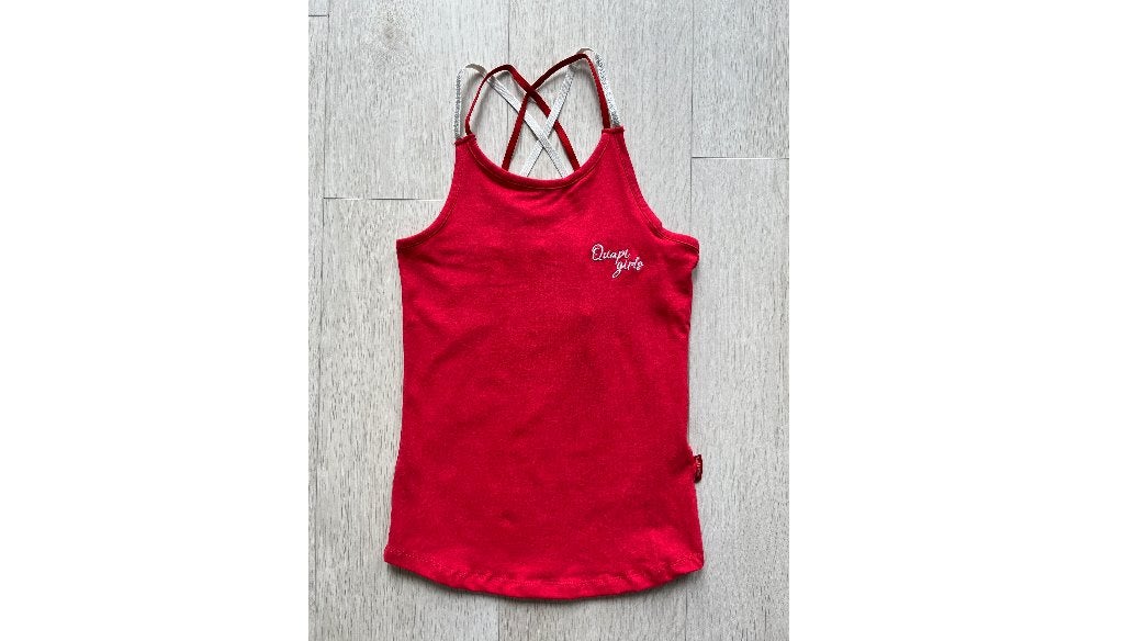 NIEUW Quapi top, topje, Spaghettibandjes, Rood Wit, 146, 152, Kinderen en Baby's, Kinderkleding | Maat 146, Meisje, Nieuw, Ophalen of Verzenden