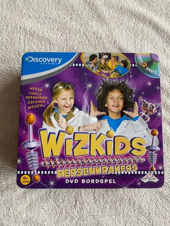 Wizkids Hersenkrakers DVD Bordspel - Discovery Channel, Drie of vier spelers, Ophalen of Verzenden, Gebruikt