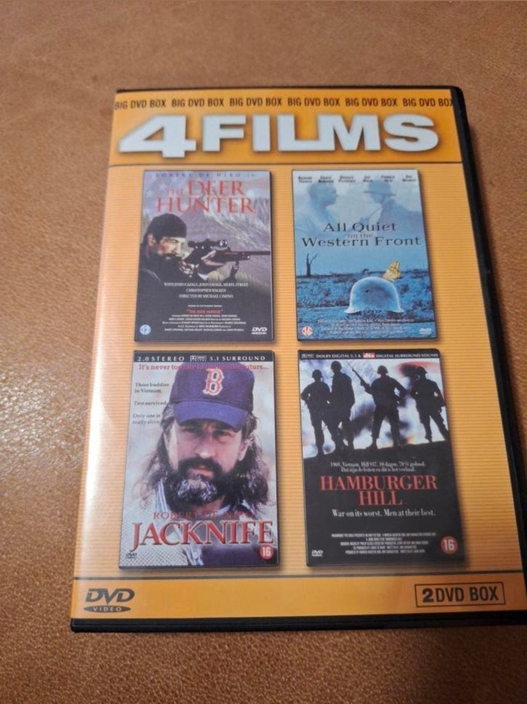 4-DVD Box: The Deer Hunter, All Quiet, Jacknife, Ophalen of Verzenden, Nieuw in verpakking