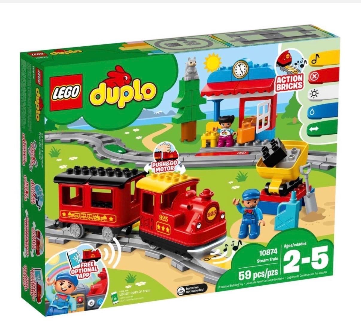 Lego Duplo Stoomtrein 10874  - Compleet, Ophalen, Gebruikt, Compleet, Duplo