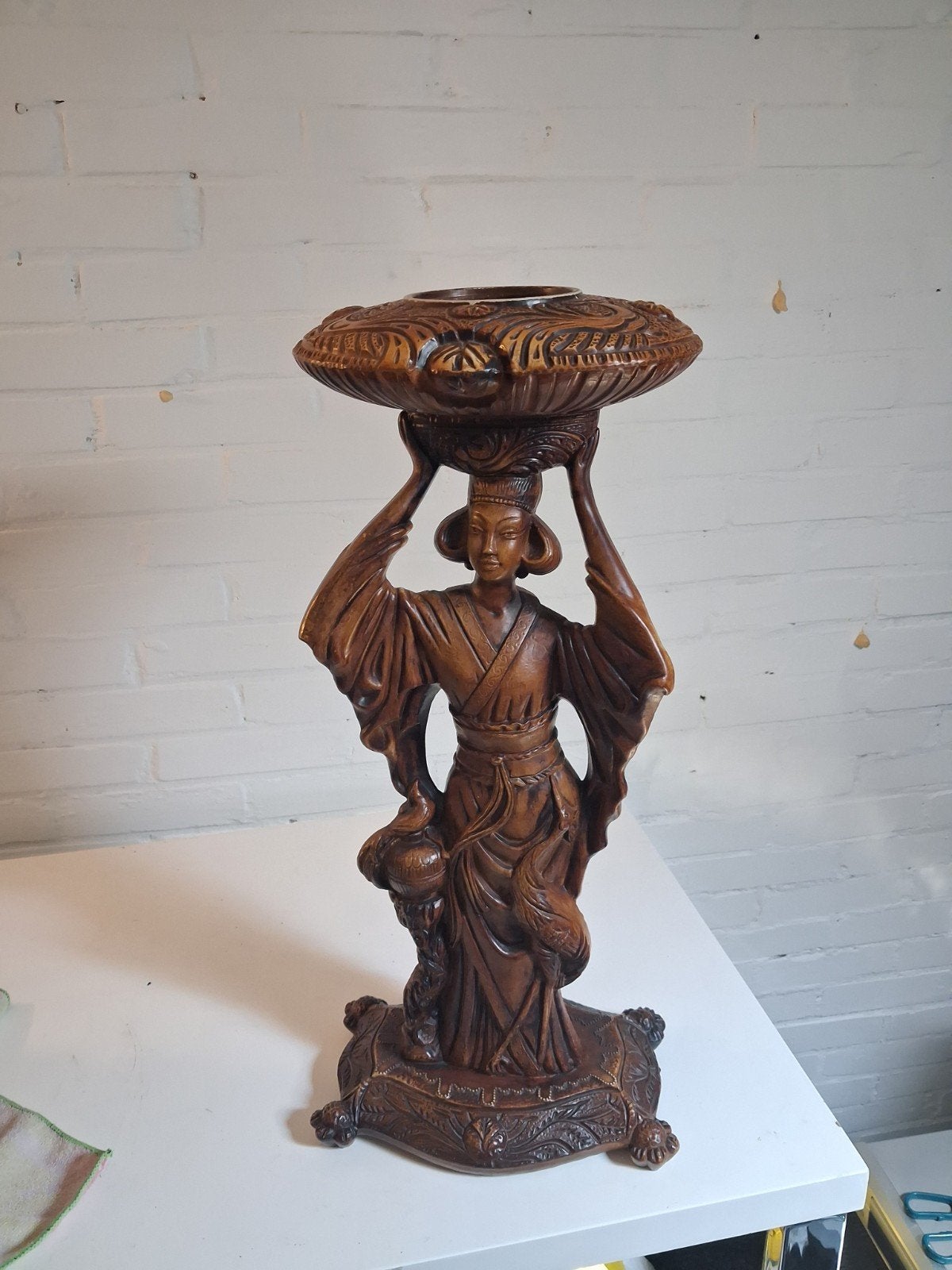 Vintage Italiaanse Chinoiserie Staande Asbak (zonder asbak), Ophalen of Verzenden