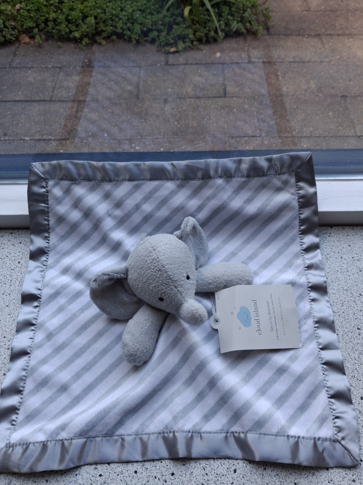 Knuffeldoek olifant merk Cloud Island zacht materiaal, Grijs, Nieuw, Ophalen of Verzenden, Wasbaar