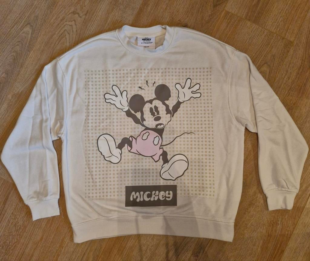 Nieuwe Mickey Mouse sweater (2XS, valt ruim), Disney at Primark, Beige, Nieuw, Ophalen of Verzenden