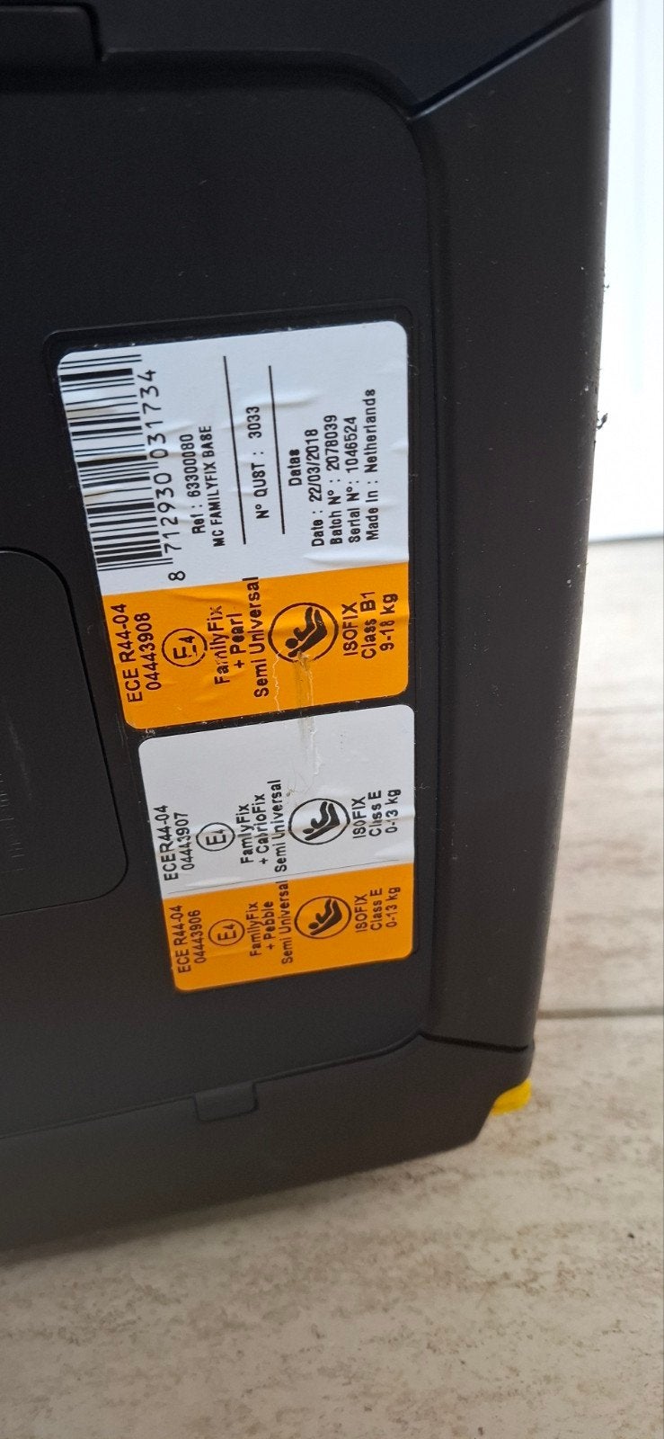 Maxi-Cosi FamilyFix autostoel - 0-18 kg, Kinderen en Baby's, Ophalen, Autogordel of Isofix, Gebruikt, 0 t/m 18 kg