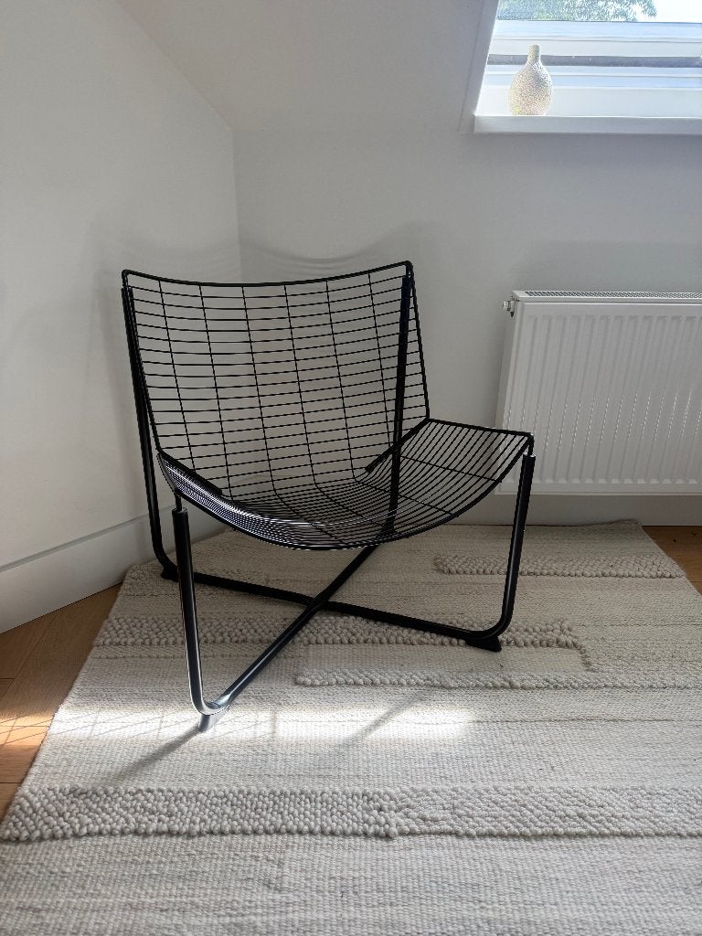 Moderne stalen zwarte fauteuie IKEA, Huis en Inrichting, Ophalen, Nieuw, 75 tot 100 cm, Metaal