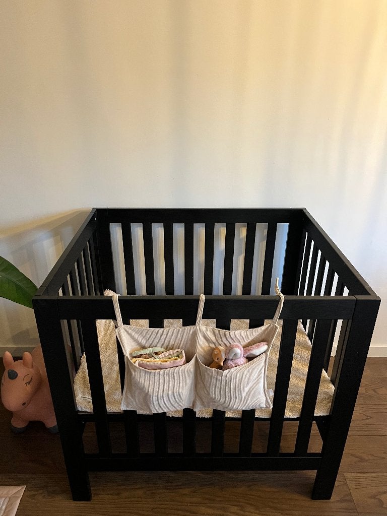 Zwarte vierkante box, Kinderen en Baby's, Boxen, Ophalen, Gebruikt, Vierkant, Boxkleed