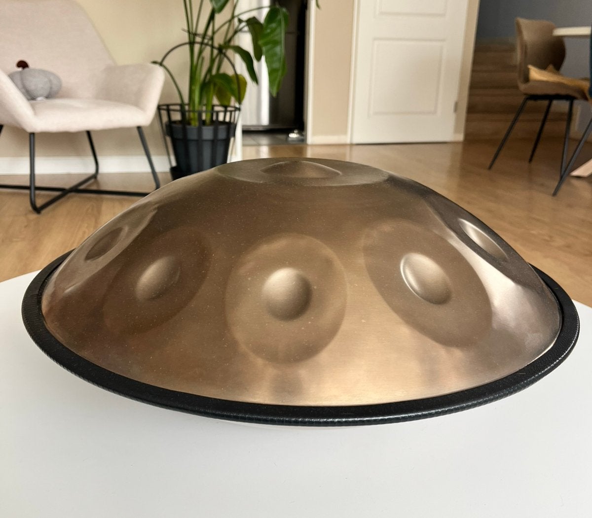 Handpan D Kurd 10 tonen + draagtas, Muziek en Instrumenten, Ophalen, Zo goed als nieuw, Melodische percussie