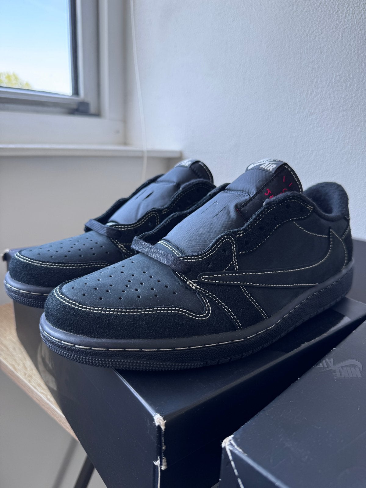 Air Jordan 1 Low Travis Scott Black Phantom | 45, Zwart, Nieuw, Ophalen of Verzenden, Sneakers of Gympen
