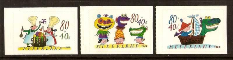 Nederland NVPH nr 1927/9 postfris Kinderpostzegels 2000, Ophalen of Verzenden, Na 1940, Postfris