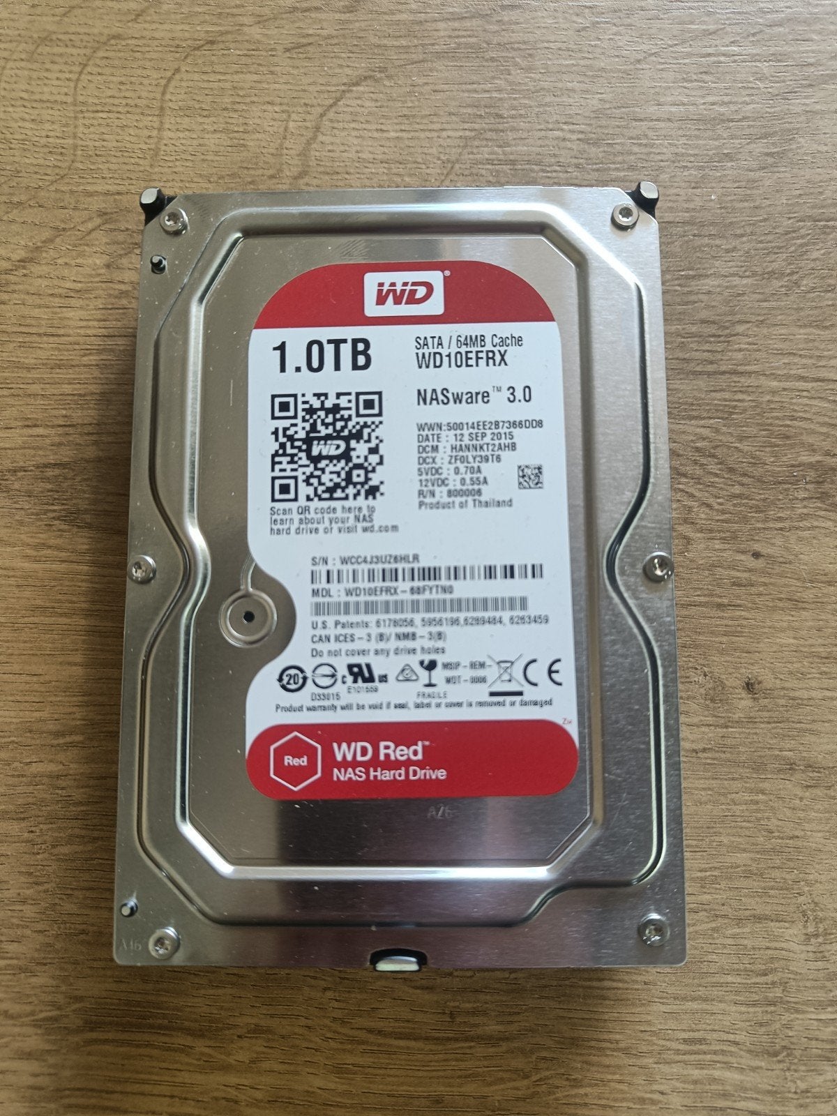 WD Red 1TB NAS Hard Drive - WD10EFRX, Computers en Software, Harde schijven, Intern, Gebruikt, Server, Ophalen of Verzenden