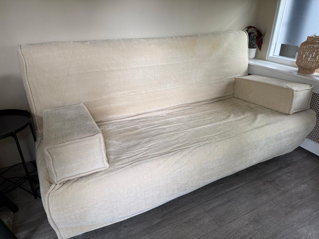IKEA Beddinge Slaapbank - Comfortabel en Praktisch, Ophalen, Zo goed als nieuw, Tweepersoons, Crème