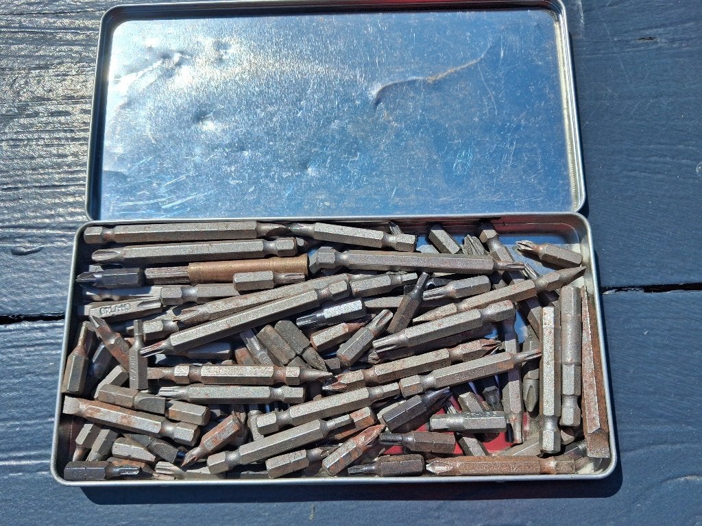 groot aantal schroef bitjes lang, kort, plat, kruis en torx, Ophalen of Verzenden, Gebruikt