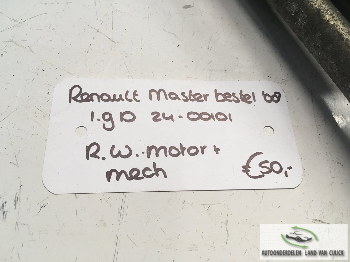 Renault Master Bestel 1.9 D 2400101 2008 Ruitenwissermotor m, Gebruikt, -, -, Ophalen of Verzenden