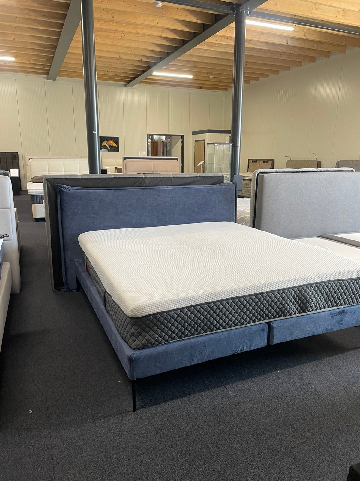 SALE!! Emma Bed + Emma Original Matras 180x200, Blauw, Tweepersoons, Ophalen of Verzenden, Zo goed als nieuw