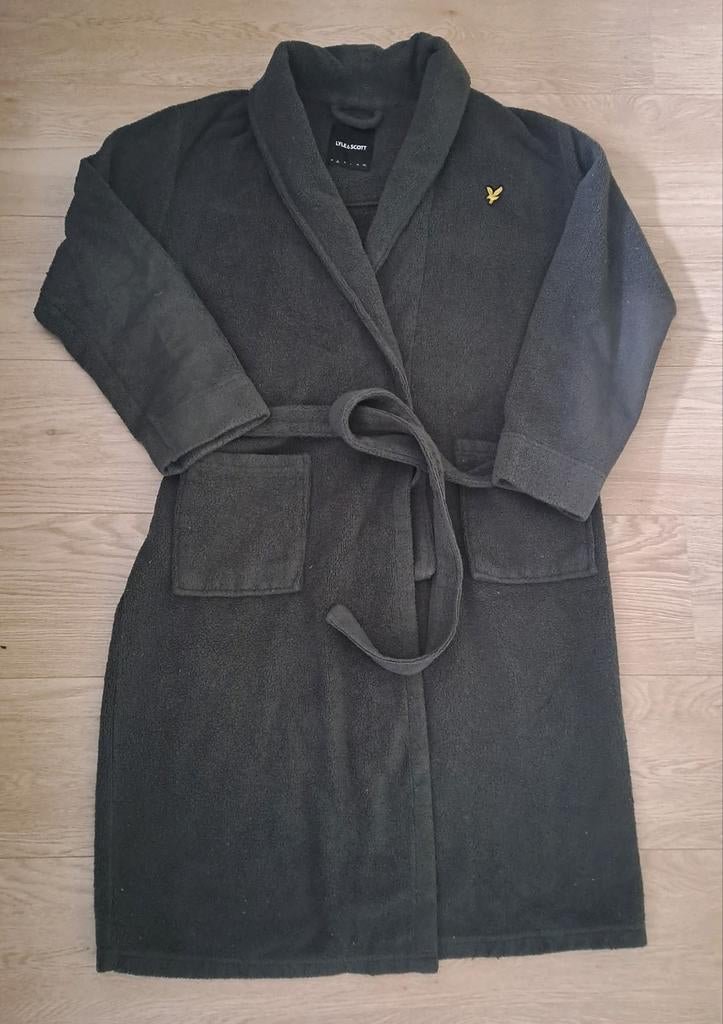 Donkergrijze badjas Lyle & Scott, maat S, zgan, Kleding | Heren, Overige Herenkleding, Ophalen of Verzenden, Zo goed als nieuw