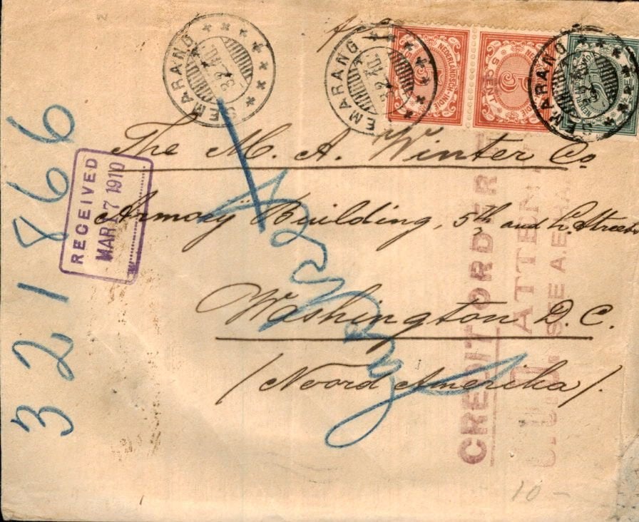 Nederlands iIndië - Semarang - Stempels - 1910, Verzenden, Envelop