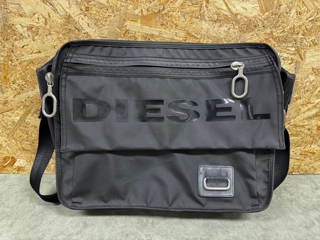 Stoere Diesel Messenger Bag / Laptoptas - Zwart - ReK4, 15 inch, Ophalen of Verzenden, Zo goed als nieuw, X