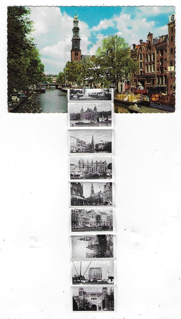 Amsterdam Klepjeskaart Leporello Ansichtkaart ( B6979 ), Verzamelen, Ansichtkaarten | Nederland, Ophalen of Verzenden, 1960 tot 1980