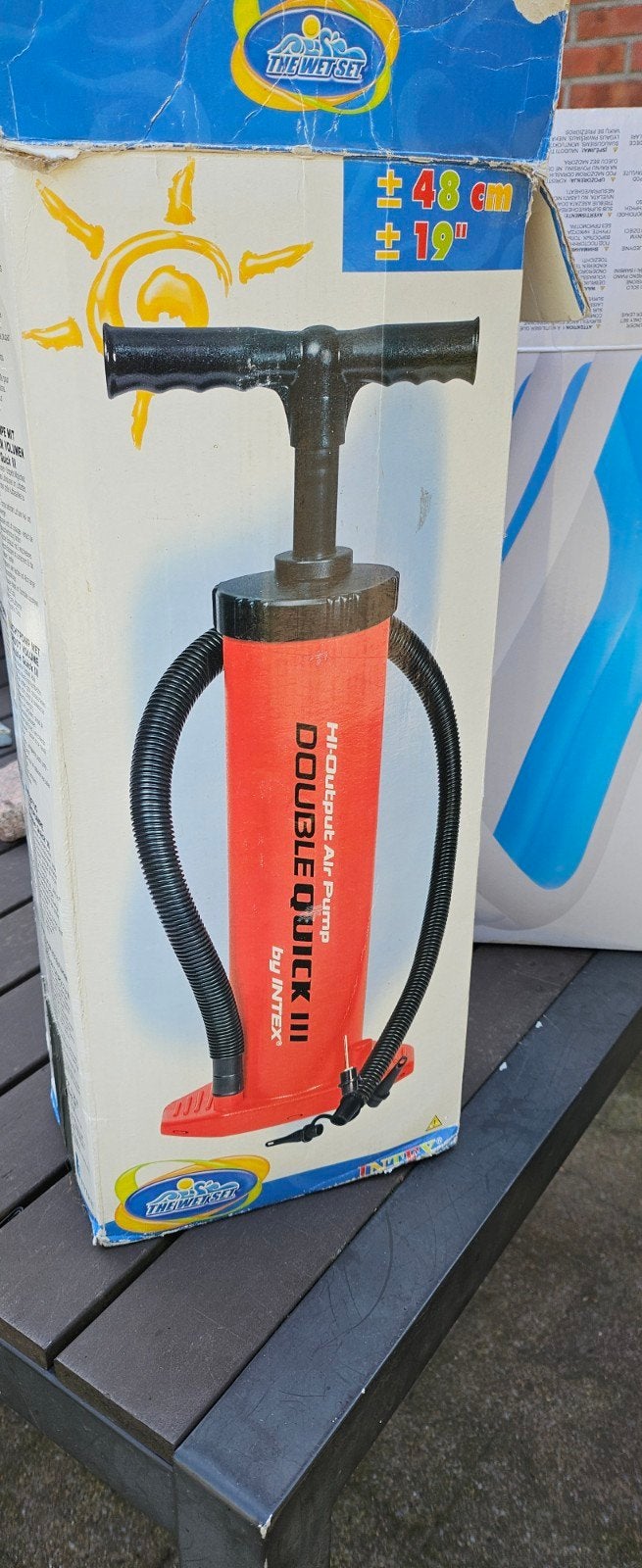 luchtbed zwembad pomp, Ophalen