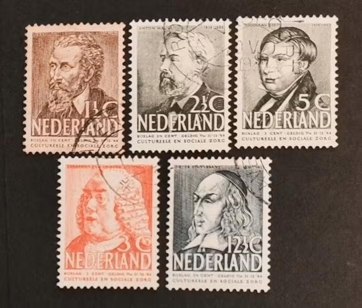 Nederland NVPH 318 - 322 (1939), Verzenden, T/m 1940, Gestempeld
