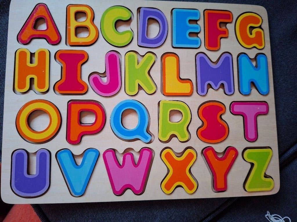 Houten legpuzzel alfabet, Ophalen, Gebruikt