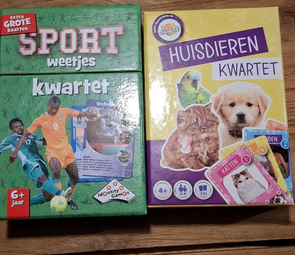 Sport en huisdieren kwartet, Ophalen of Verzenden, Zo goed als nieuw, Kwartet(ten)