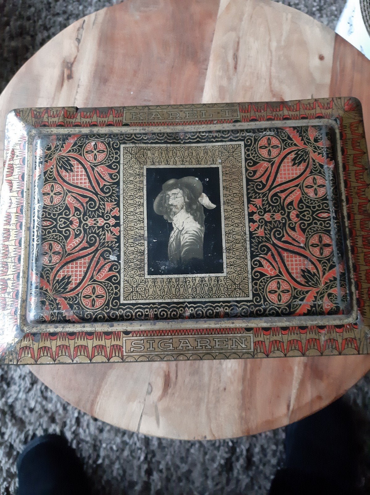 Vintage Karel I Sigarenblik - Decoratief Verzamelobject, Ophalen of Verzenden