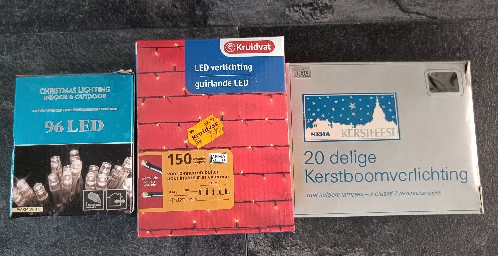 Kerstverlichting set: 96 LED, 150 LED en 20-delig, Ophalen of Verzenden, Zo goed als nieuw