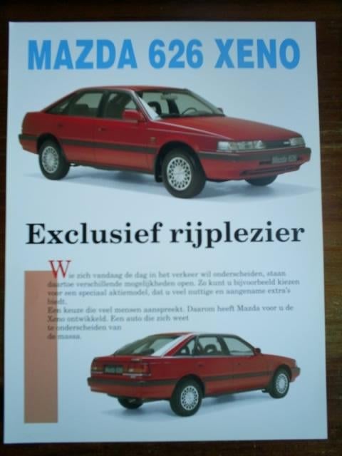 Mazda 626 Xeno 2 pag., Boeken, Auto's | Folders en Tijdschriften, Verzenden, Zo goed als nieuw, Mazda