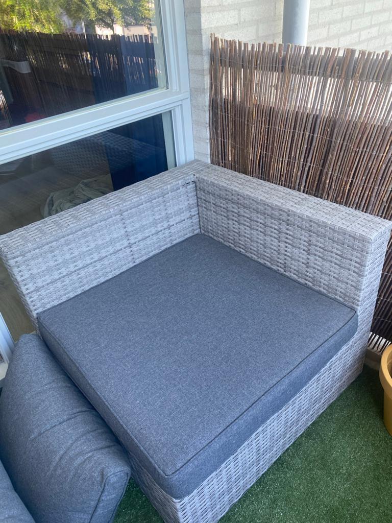 Wicker Loungestoel met Kussens - Zo goed als nieuw, Tuin en Terras, Zo goed als nieuw, Loungeset, Wicker, Stoel