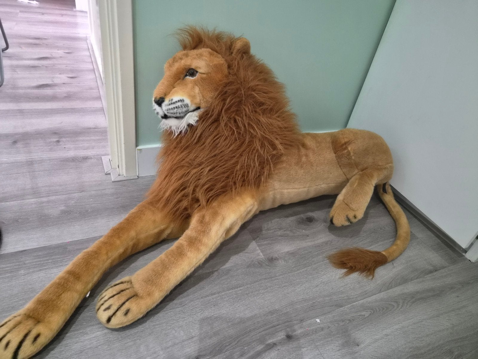 melissa en doug leeuw knuffel groot 135cm, Ophalen of Verzenden, Gebruikt