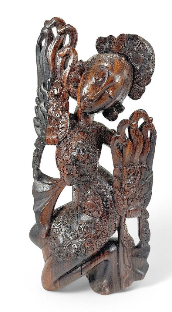 768. Houten beeld – legong danseres, Indonesië, 20e eeuw, Indonesië, Ophalen of Verzenden
