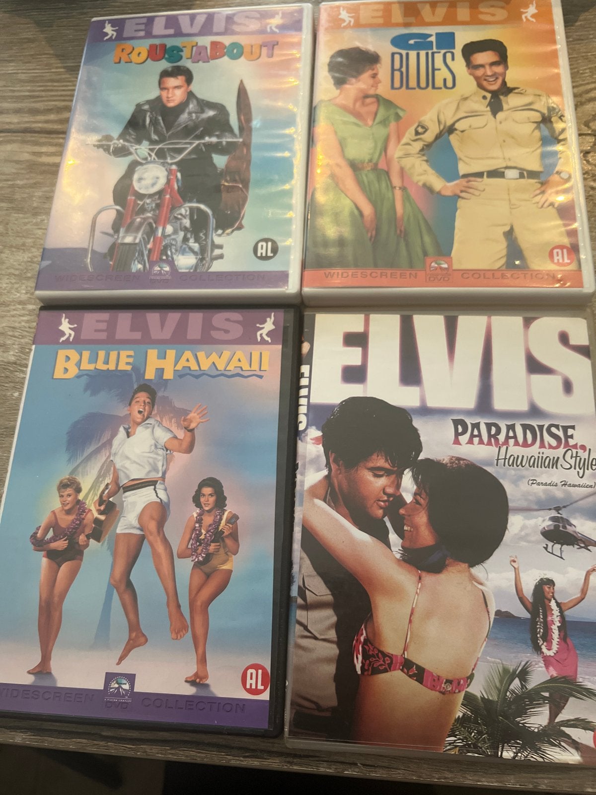 4 Elvis Presley films: Roustabout, G.I. Blues, Blue Hawaii,, Cd's en Dvd's, Alle leeftijden, Nederlands, Ophalen of Verzenden