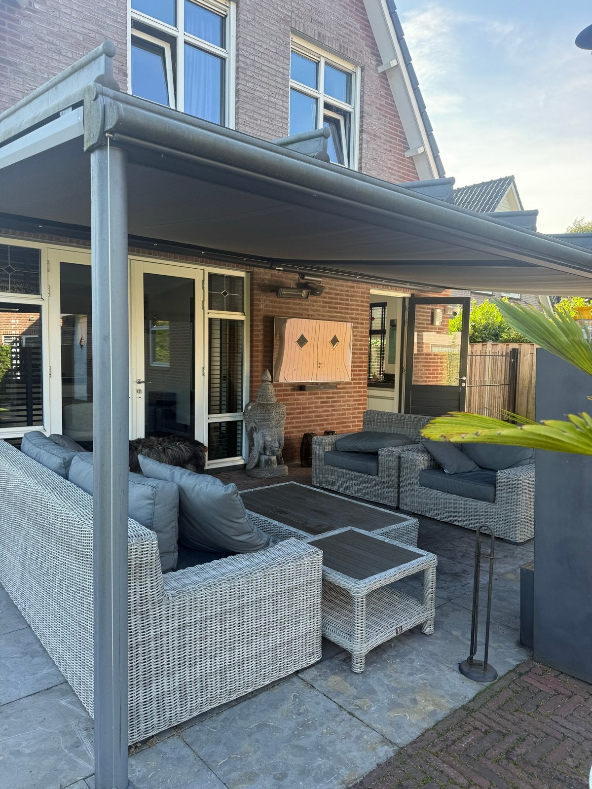 Luxe Wicker Loungeset met Comfortabele Kussens merk B7, Ophalen, Gebruikt, 6 zitplaatsen, Loungeset