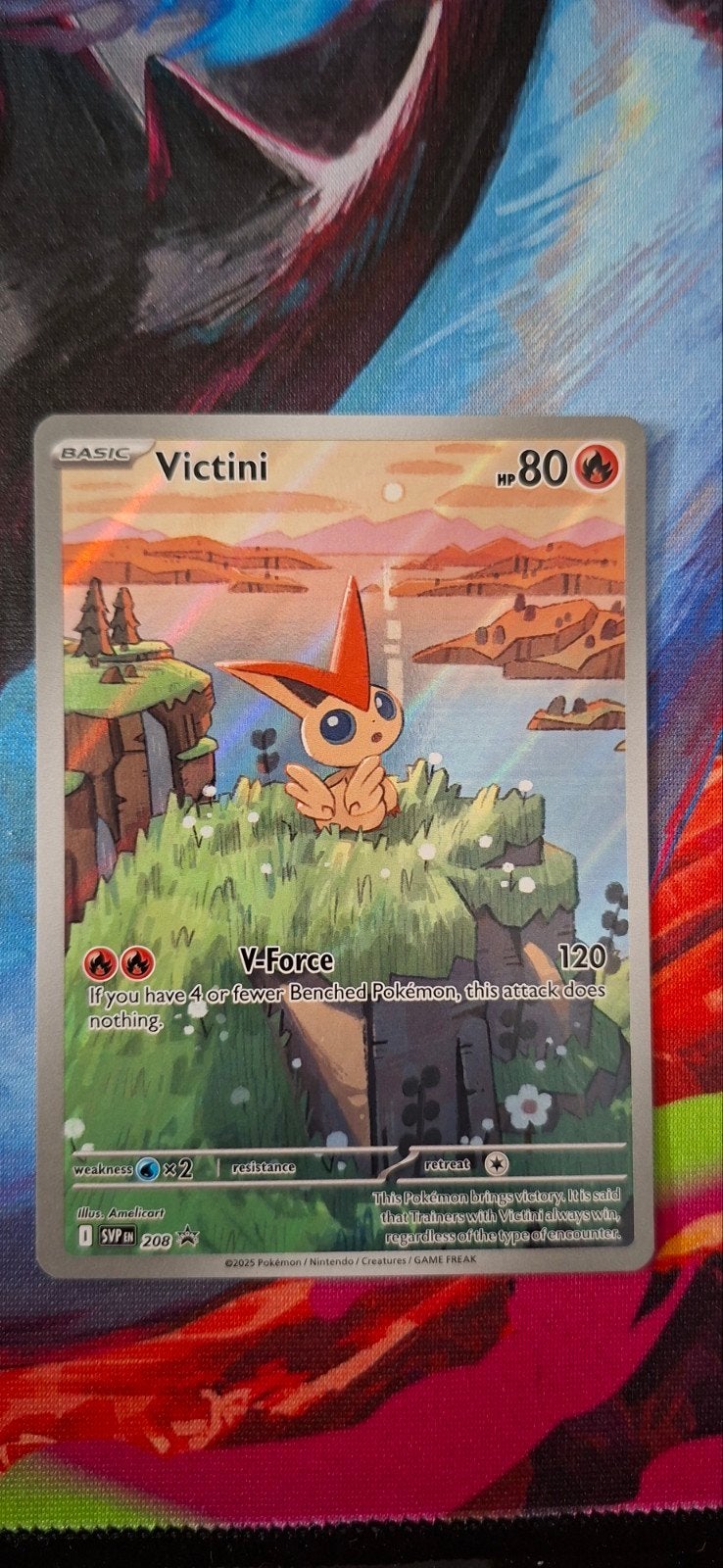 Pokémon Victini Promo Kaart SVP 208, Hobby en Vrije tijd, Ophalen of Verzenden, Zo goed als nieuw, Losse kaart, Foil