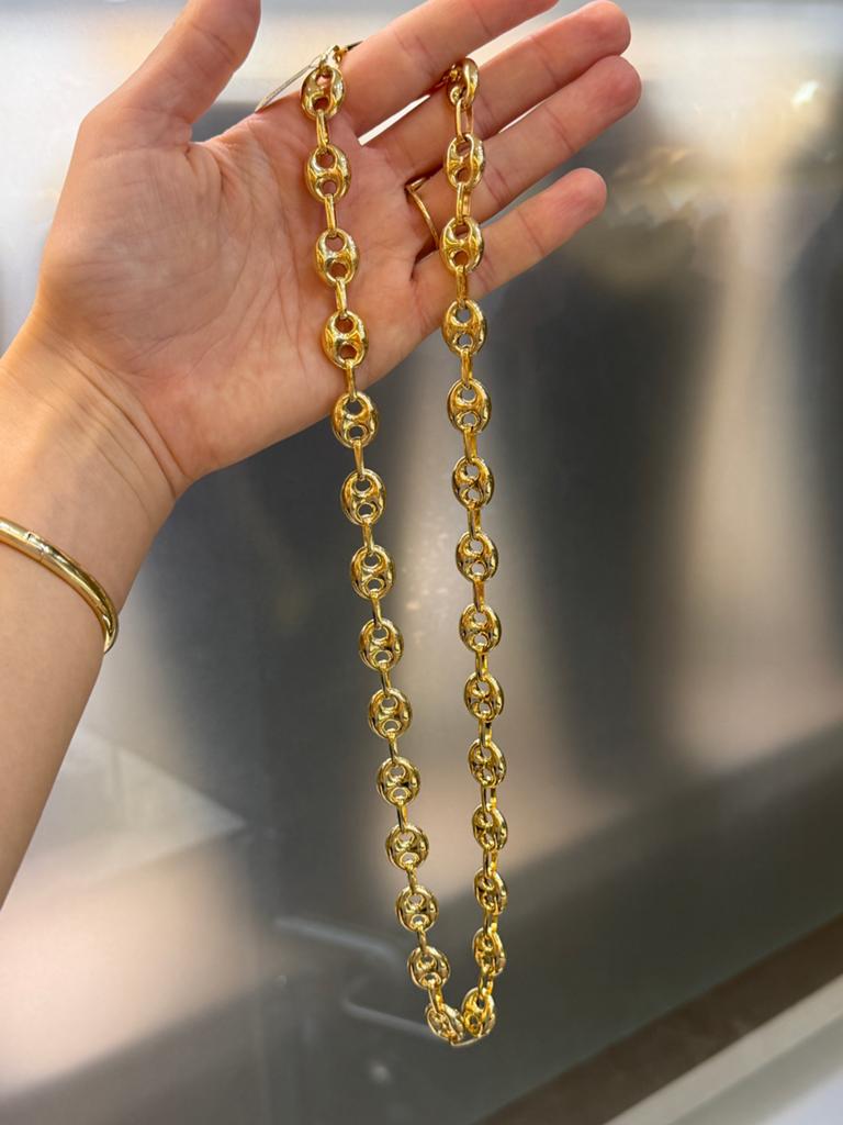 18KT Goud - 51.3 Gram - Ketting - KOFFIEBOON - Herenketting, Ophalen, Nieuw, Goud