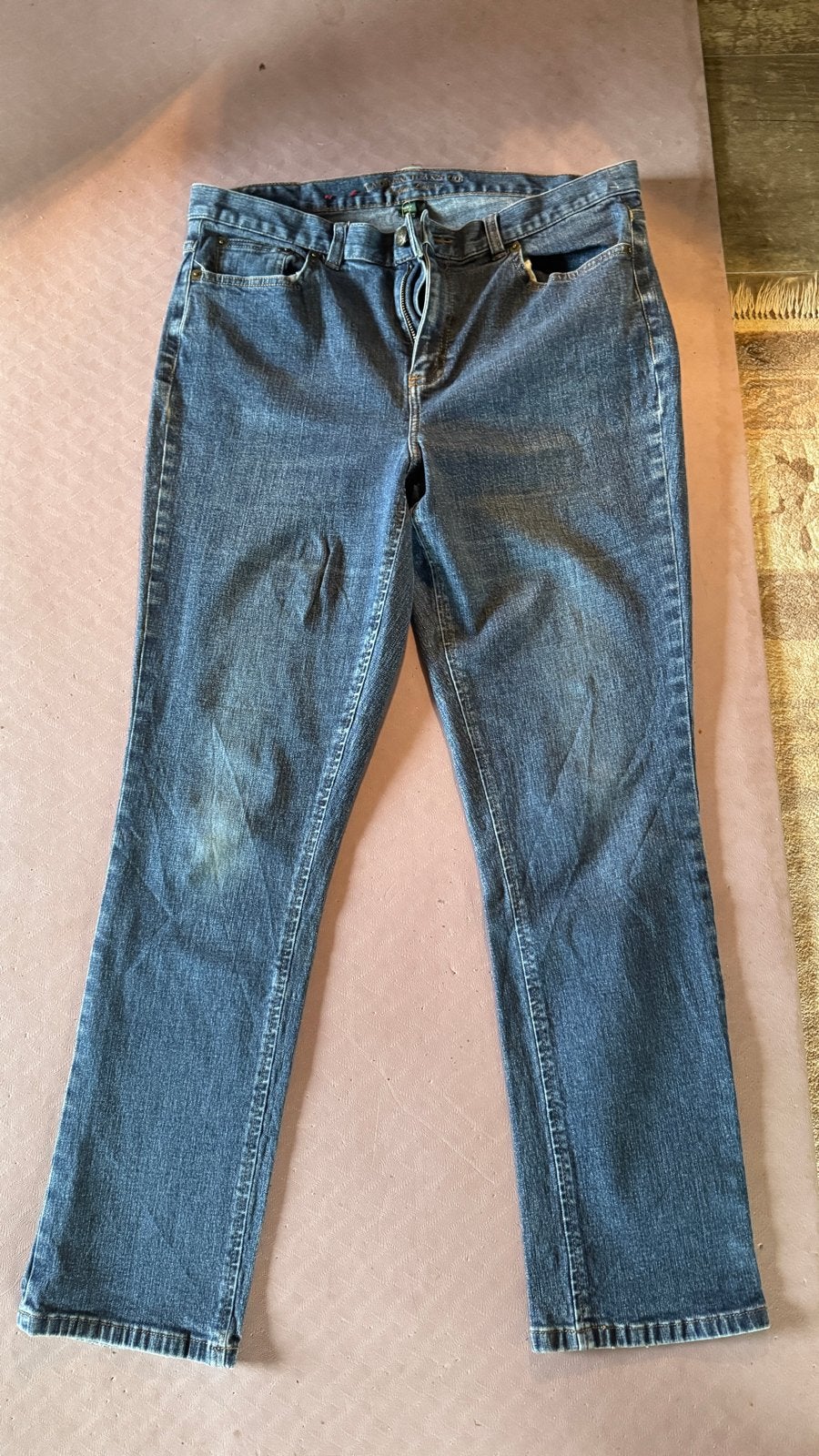 Ralph Lauren spijkerbroek met knoopdetail, Kleding | Dames, Maat 38/40 (M), Blauw, Ophalen of Verzenden, Zo goed als nieuw