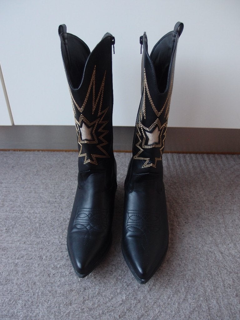 Erg mooie Bluebox dames cowboy laarzen schoenen draag mt 40, Zwart, Ophalen of Verzenden, Zo goed als nieuw, Hoge laarzen