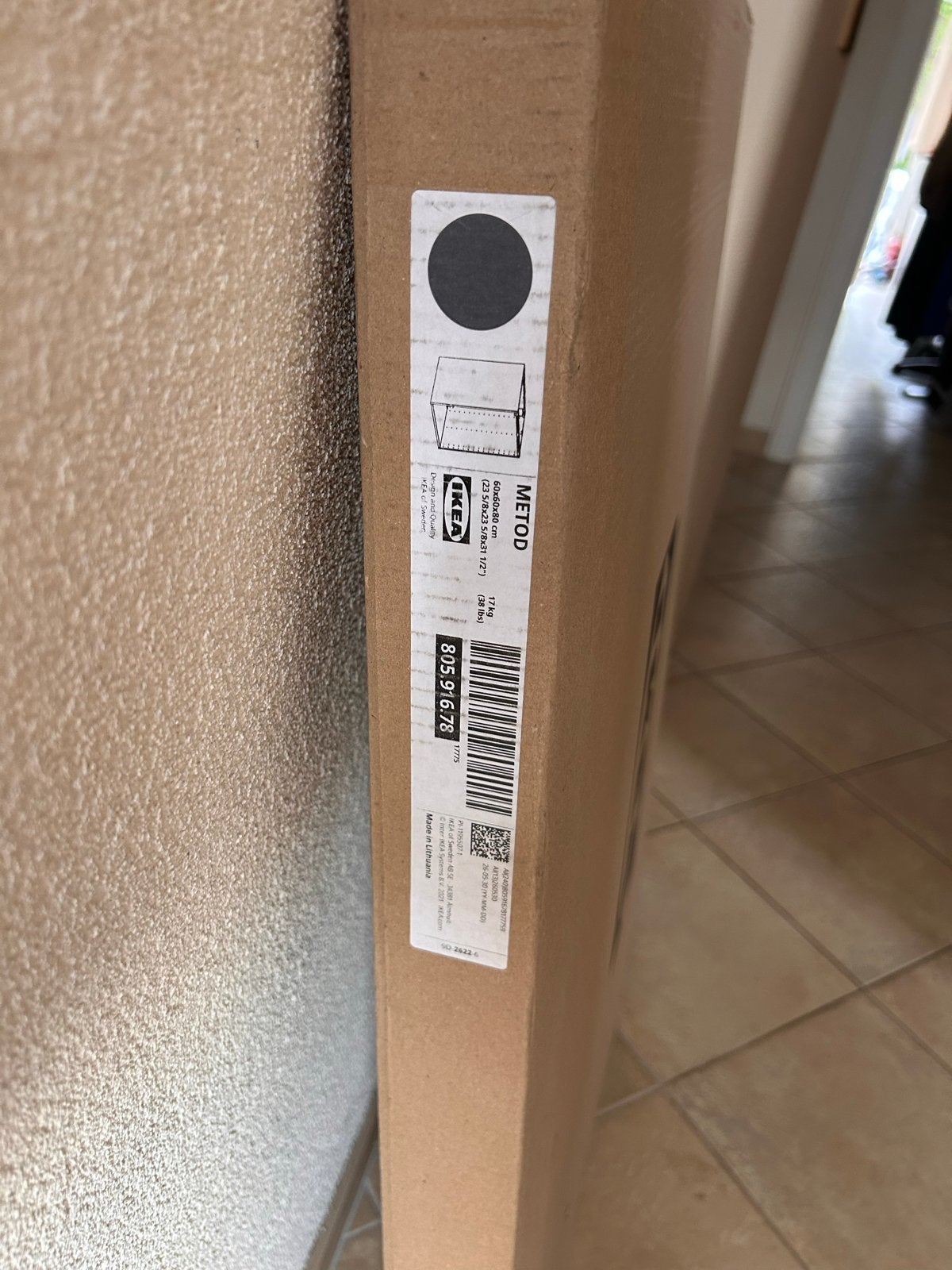 IKEA METOD 60x60x80 zwart onderkast inbouwapp./spoelbak, Ophalen, Zwart, Nieuw, 50 tot 100 cm