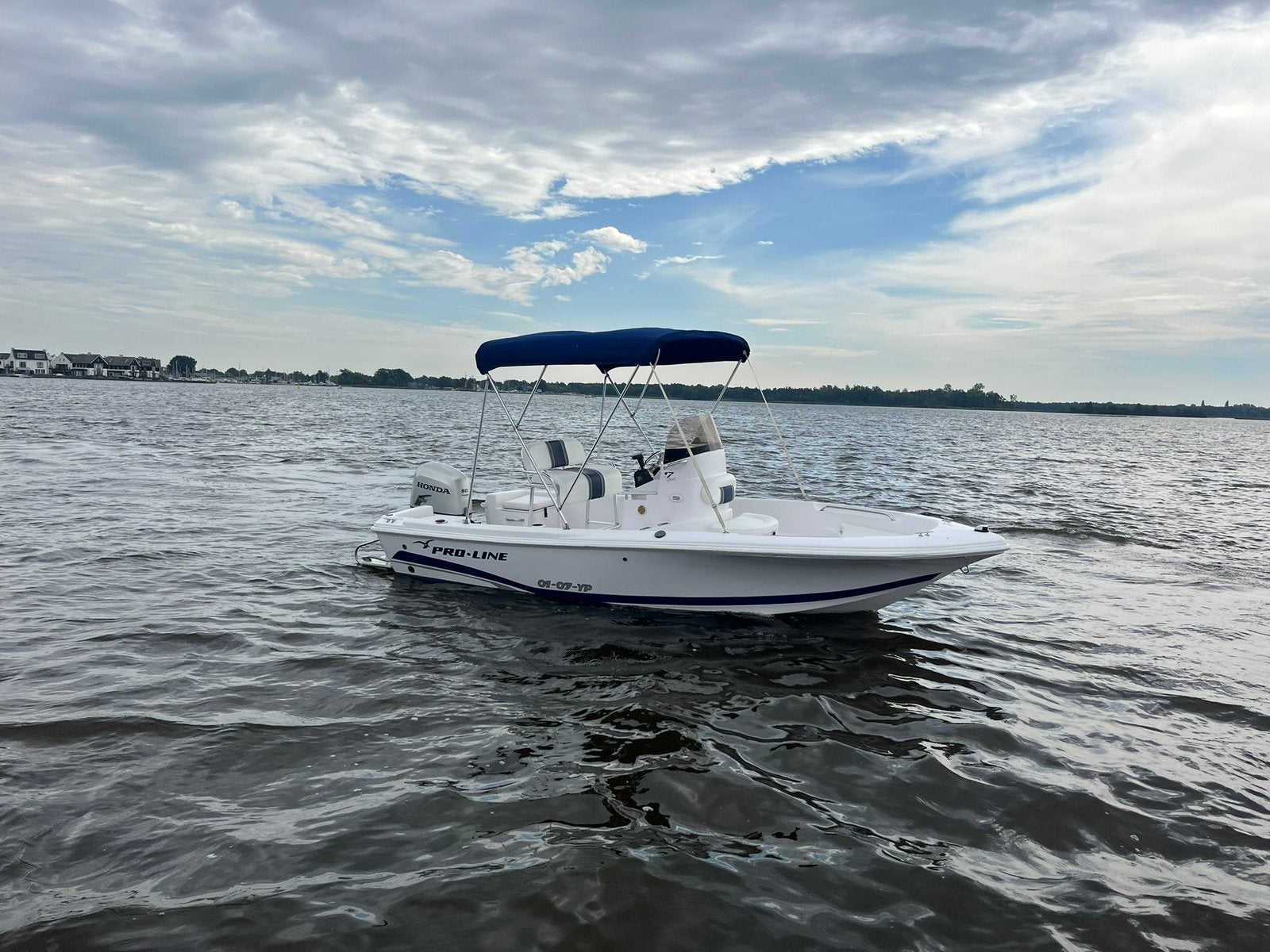 Pro-Line 17 Sport — 90 pk Honda — Geremde trailer — 2008, Watersport en Boten, Overige merken, Gebruikt, Viertaktmotor, 5 m