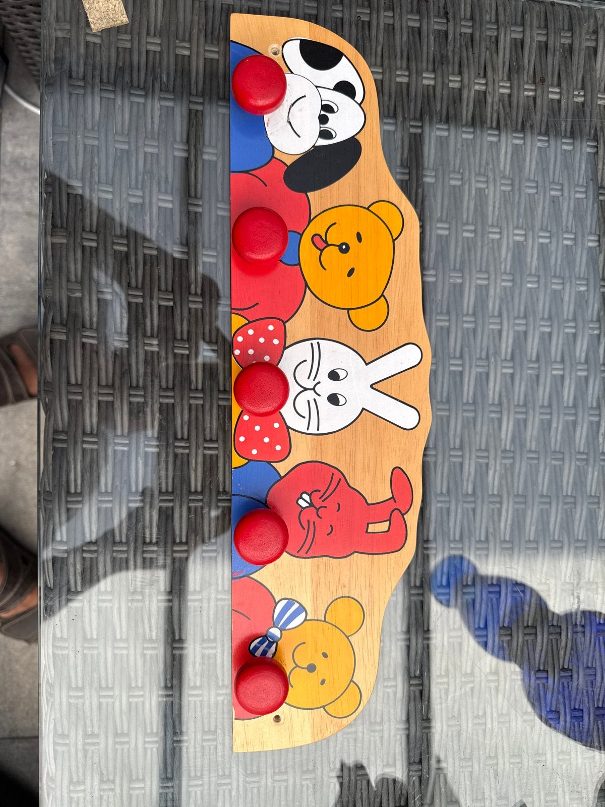 Leuke houten kinderkapstok met dierenfiguren, Ophalen, Gebruikt, Minder dan 100 cm, Kinderkapstok