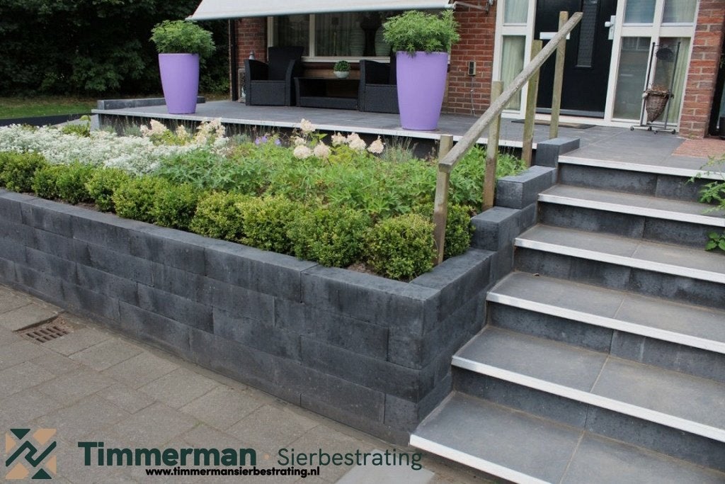 Muurblok Antraciet 60x15x15cm, Stapel/Patioblok, Aanbieding!, Tuin en Terras, Ophalen of Verzenden, Nieuw, Beton, Overige typen
