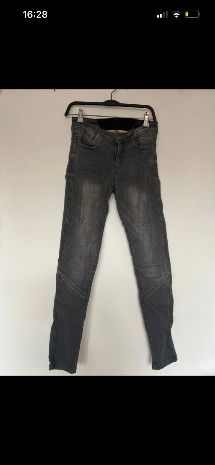 Macna motorjeans met Knox protectie - Grijs, Ophalen of Verzenden, Tweedehands, Dames, Broek | textiel