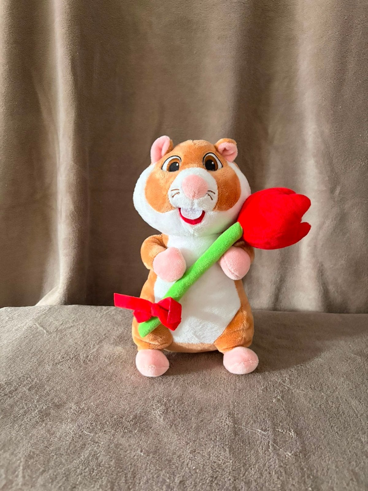 Albert Heijn Hamster Knuffel met Tulp, Hamster, Ophalen of Verzenden, Middelgroot (20 tot 80 cm), Meerkleurig