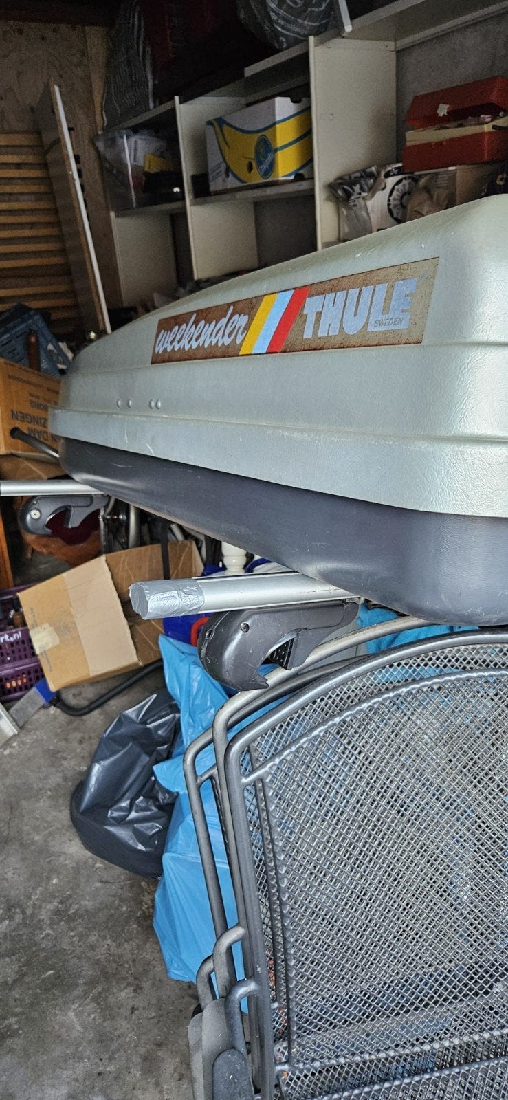 Thule Weekender Dakkoffer met Universele Dakdragers, Ophalen, Gebruikt