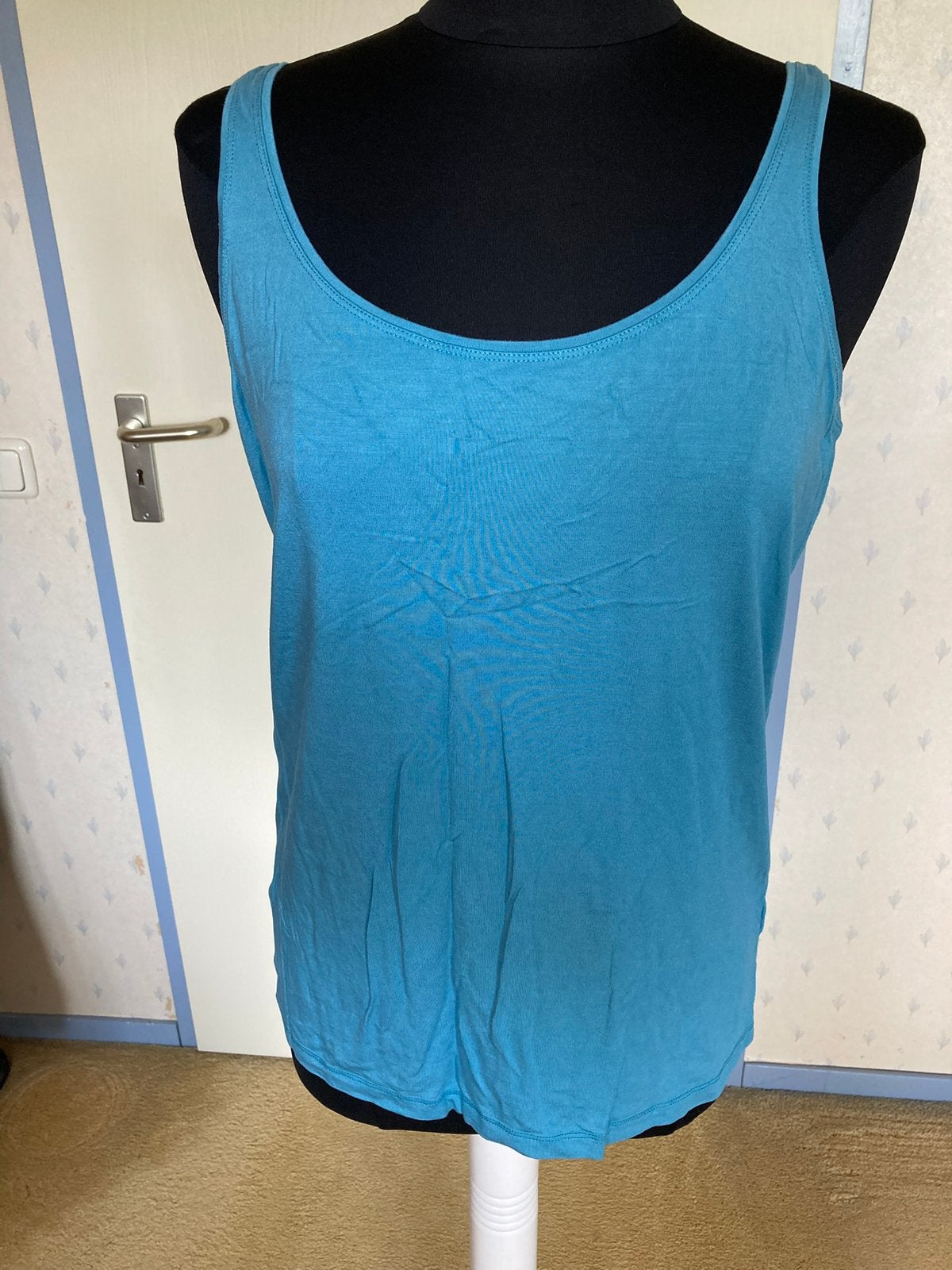 094 Expresso hemdje in maat XXL blauw/groen, Maat 46/48 (XL) of groter, Zo goed als nieuw, Zonder mouw, Verzenden